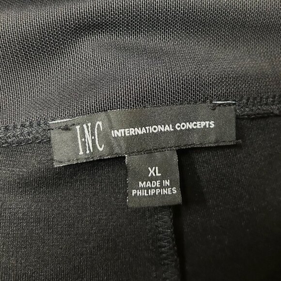 INC International Concepts black leggings w pearl bead accents - Picture 3 of 9